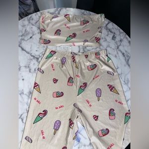 Fashion nova ice cream women size XL ice cream 2 piece set